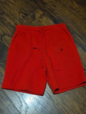 Men's Athletic Drawstring Shorts in Red